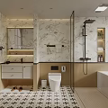 Sleek Modern Bathroom Vanity Cabinet With Mirror Storage Drawers And Wall Lighting