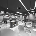 Modern Public Office Space Interior With Wooden Conference Table Black Chairs And Gray Walls