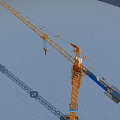 Construction Site With Operating Tall Tower Crane For Building Projects 3d model
