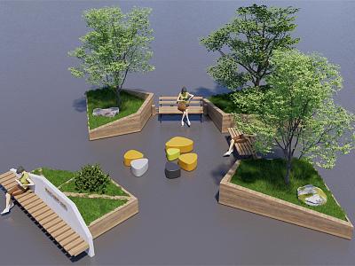 Modern Tree Pond model