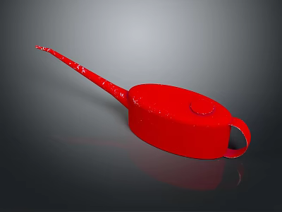 Red Watering Can With Sleek Spout And Handle Modern Design For Gardening 3d model
