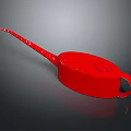 Red Watering Can With Sleek Spout And Handle Modern Design For Gardening