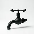 Classic Black Faucet With Two Spherical Handles Vintage Design For Home