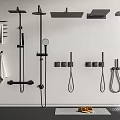 Modern shower towel rack combination 3d model
