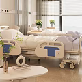 Modern Hospital Outpatient Clinic Comfortable Space With Beds And Sofas
