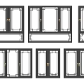 Modern Casement Windows With Black Frames And Clear Glass Panel Designs 3d model