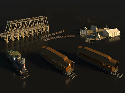 Black Car Parked On City Street With Tall Buildings And Street Lights Background 3d model