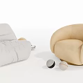 Modern Single Sofa Lazy Sofa 3d model