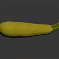 Fresh Ripe Yellow Zucchini with Smooth Skin Green Stem and Reflection on Dark Surface