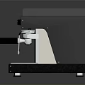 Computerized Espresso Coffee Machine With Dual Metal Nozzles And Control Panel