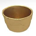 Golden Textured Metallic Bowl Shaped Decorative Ornament Set for Home Decor