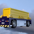 Functional Dump Truck With Yellow Cargo Bed Blue Cab SPC Logo And Number 804 3d model