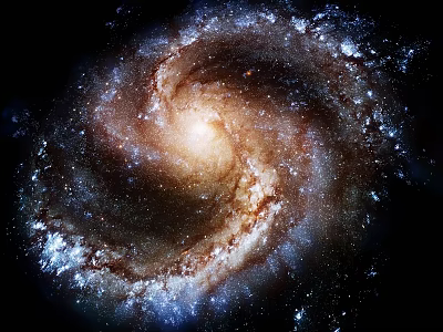 Elegant Spiral Galaxy Themed Decorative Ornaments Set for Cosmic Home Decor 3d model