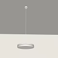 Modern Minimalist Ceiling Pendant Light With Round Beige Lampshade For Indoor Living Space