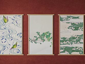 New Chinese Decorative Painting 3d model