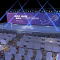 International Education Innovation Forum Conference Hall With Stage Large Screen Lighting And Seats