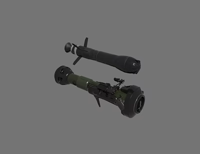 modern missile rocket launcher 3d model