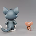 Tom and Jerry 3D Animated Characters Grey Cat and Brown Mouse Design 3d model