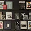Assorted Books and Magazines Displayed on Shelf With Various Art Design Covers