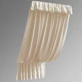 Elegant Beige Striped Pleated Curtains for Home Window Decor and Treatment