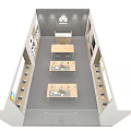 Huawei Retail Store Modern Interior With Product Display Counters And Shelves