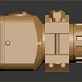Golden Mechanical Weapon Component With Precision Metal Parts And Shiny Surface