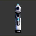 Futuristic White And Blue Pistol With Glowing Accents And Modern Sci Fi Design