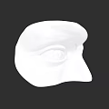 White Mask With Detailed Eye And Nose Features On Black Background