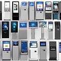 Modern all-in-one machine self-service machine number machine inquiry machine ticket machine 3d model