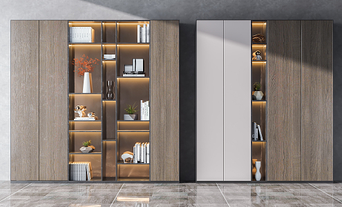 Modern Decorative Cabinet Bookcase Decorative Cabinet 3d model