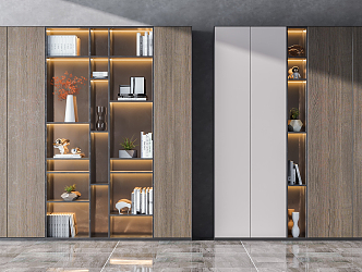 Modern Decorative Cabinet Bookcase Decorative Cabinet 3d model