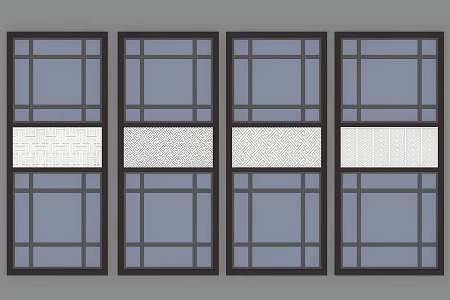 Chinese-style Chinese-style Chinese-style grille 3d model