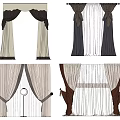 Various Curtain Designs With Neutral Tones Dark Brown Tassels And Valances