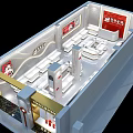 Elegant Jewelry Store Interior With Bright Lighting And Luxury Display Counters 3d model