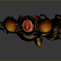 Orange Armored Warrior Character with Red Hair in Full Body Sci Fi Armor Design