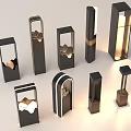 Outdoor Lights Modern Design Various Styles Metal Frame Decorative Lanterns With LED Illumination