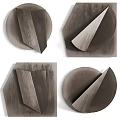 Modern Geometric Wall Decor For Home Interior With Irregular Brown Textured Design