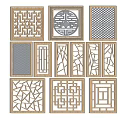 New Chinese-style Hollow Window Flower Hollow Window Flower Hollow Window Flower Hollow Window Flower Hollow Window 3d model
