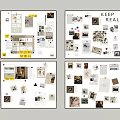 Creative Collage Boards With Mixed Photos Text Elements And Decorative Stickers