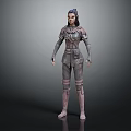 3D Fantasy Female Warrior Character in Intricate Armor with Ornate Patterns as Mythical Creature