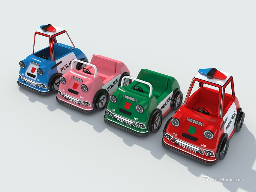 Colorful Children's Toy Cars Play Equipment With Different Colors For Kids 3d model 