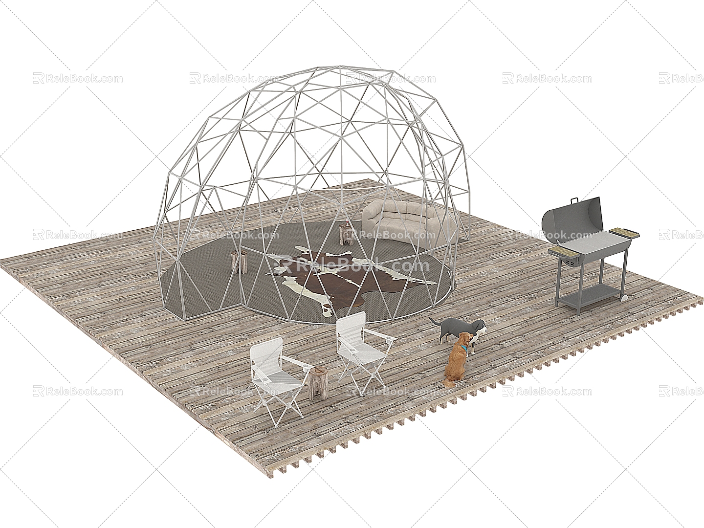 Equipment outdoor tent 3d model