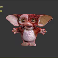 Anthropomorphic Game Movie Character With Cute Red White Fur Large Ears And Outstretched Hands