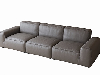 Modern Leather Sofa Office Sofa 3d model