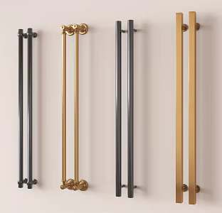 Modern handle metal long handle 3d model