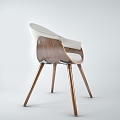 Leisure Chair Single Chair Solid Wood Chair 3d model