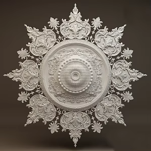 European-style lamp panel 3d model
