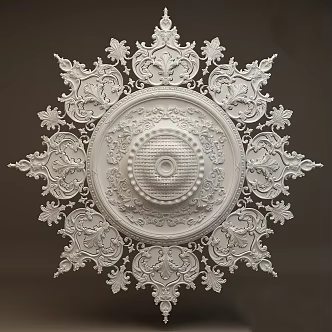 European-style lamp panel 3d model