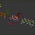 Wooden Furniture Set With Tables Chairs And Benches In Various Sizes