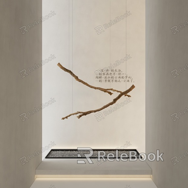 Modern Dead Branch Pendant Wall Decoration Pendant model